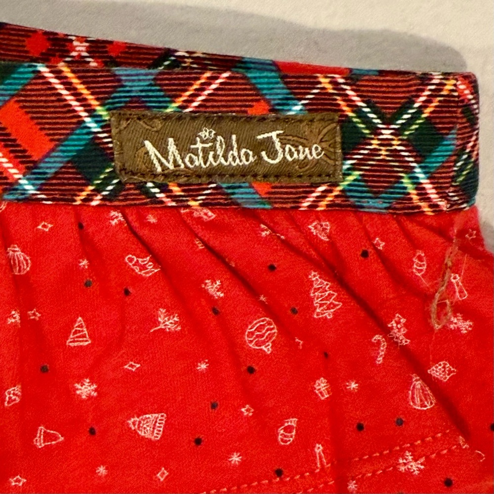 New Matilda Jane Skirted Leggings Girls 12-18M Run Run Rudolph Ruffles Christmas - Picture 2 of 6